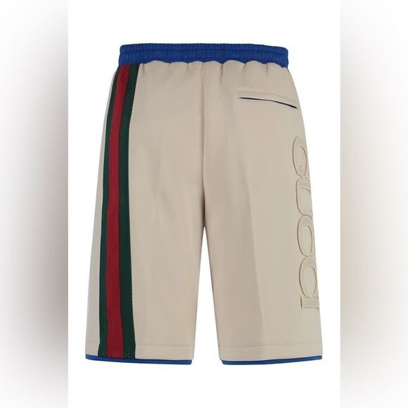 Gucci NWT Logo Embossed Web Stripe Basketball Shorts Medium - Picture 5 of 13